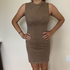 Brown suede dress size small